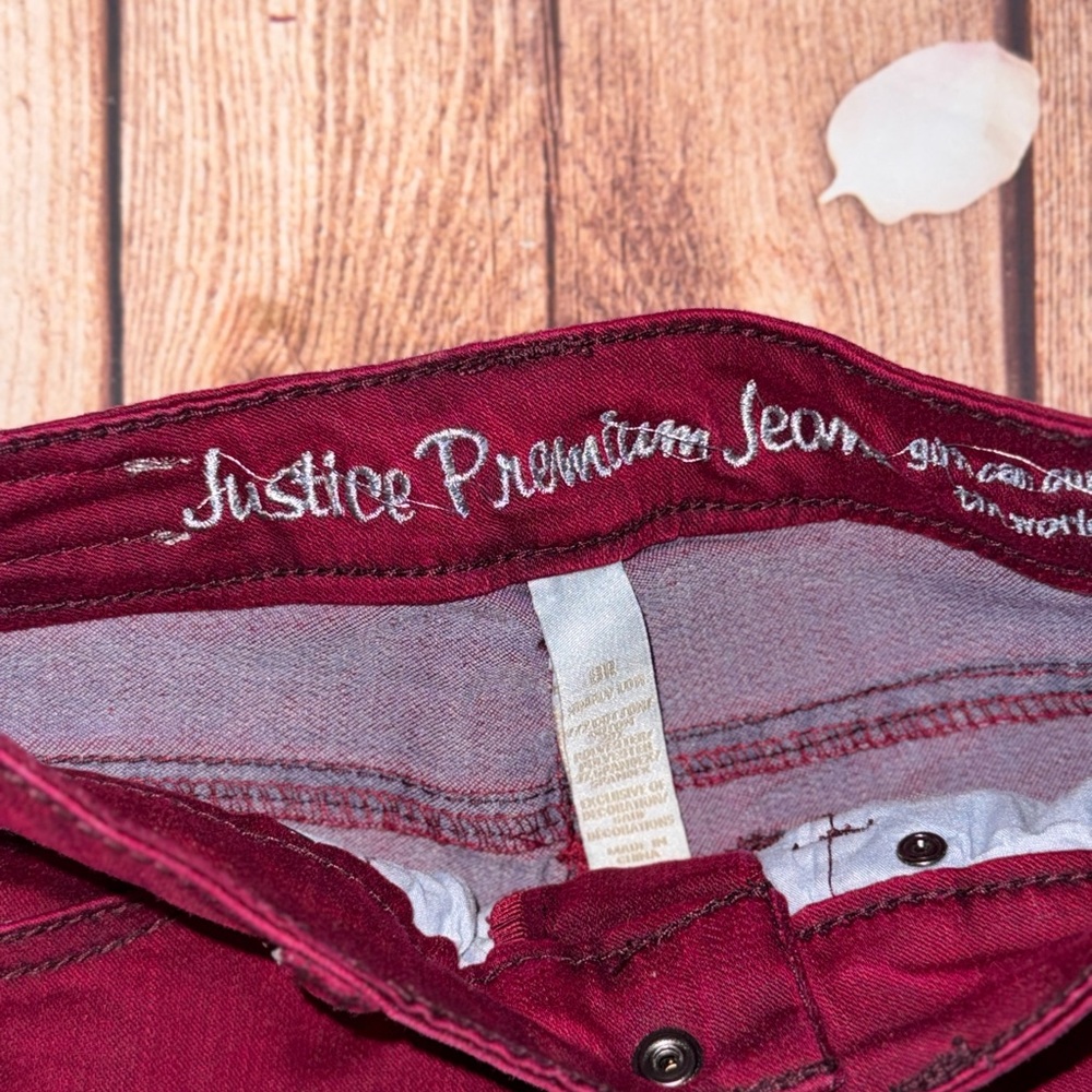 Justice Kids' Burgundy Jeans - Picture 3 of 4